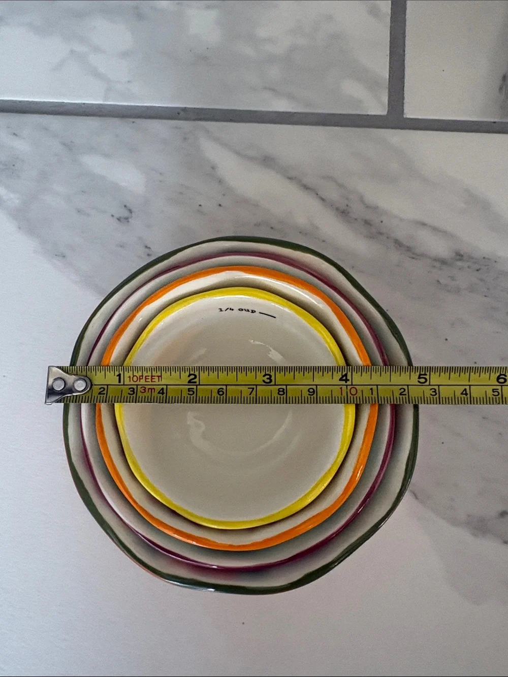 The Pioneer Woman Flea Market 4-Piece Ceramic Decorated Measuring Bowls